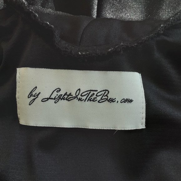 "Light in the Box" Black Open Back Sparkle Maxi Dress | Size 8-10 - Picture 11 of 13